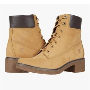 Timberland Brinda Nubuck Lace-Up Ankle Boots - Size 8.5